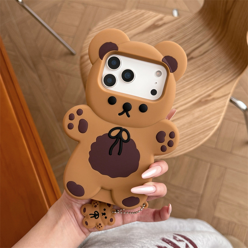 3D 만화 곰 소프트 실리콘 폰 케이스 아이폰 17 에 - Apple Iphone 15 Pro Max 리뷰 및 가격