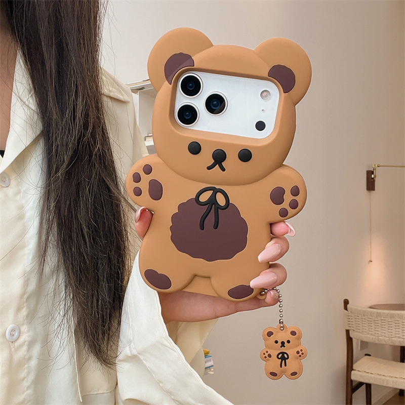 3D 만화 곰 소프트 실리콘 폰 케이스 아이폰 17 에 - Apple Iphone 15 Pro Max 리뷰 및 가격